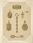 II Jahrgang (Liefr. I) 1. [Eight designs for jewelry, including large gold chain.]
