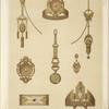 II Jahrgang (Liefr. II) 4. [Eight designs for jewelry, including gold pieces with green stones and pearls.]