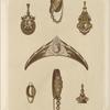 II Jahrgang (Liefr. III) Bl. 7. [Seven designs for jewelry, including tiara with central cameo.]