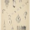 II Jahrgang (Liefr. III) Bl. 9. [Nine designs for jewelry, including necklace with pendant in shape of lock.]