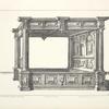 Design for four-poster bed with niche and two tympani with sun designs
