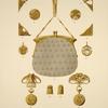 1, 2, 3 et 4. Coins pour buvards, porte-monnaie, porte-cartes, etc. 5 et 6. Boutons. [...]