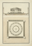 Plan et elevation de pavillion du prince de la menagerie de Mr Percier.