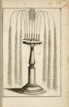 Fountain with multiple spouts arranged in straight line