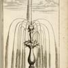 Fountain with multiple spouts on two levels