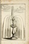 Fountain with multiple spouts on two levels