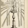Fountain with multi-directional spouts on several levels
