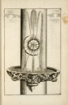 Fountain with multiple spouts, central circular shape, and basin decorated with garlands and figures encircling the fountain column