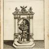 Fountain with single arch and sculptures of animals, nude man, and human faces
