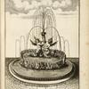 Fountain with two concentric basins and central sculpture of two sea gods