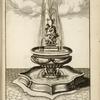 Fountain with central basin and sculpture of nude youth carrying an urn
