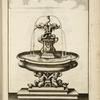 Fountain with central basin and sculptures of dolphins and sea gods