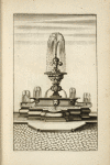 Tri-level fountain with elaborate central spout.