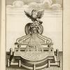 Fountain with spout in shape of man's head, sculpture of eagle