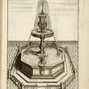 Multi-level fountain with octagonal base