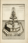 Multi-level fountain with octagonal base.