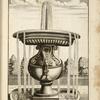 Fountain with large vaselike base and central basin