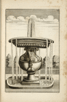 Fountain with large vaselike base and central basin