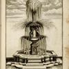 Multi-level fountain with large central spout