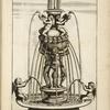 Multi-level fountain with sculptures of cherubs, partially nude youths, and cherub heads
