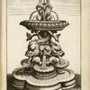Multi-level fountain with sculptures of dolphins and birds