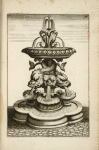 Multi-level fountain with sculptures of dolphins and birds