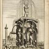 Fountain with sculptures of giant nude gods carrying vessels