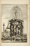 Fountain with sculptures of giant nude gods carrying vessels