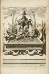 Fountain with square basin and sculptures of sphinxes and dolphins