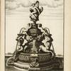 Fountain with sculpture of Leda and the swan, nude youths, and centaurs carrying basins