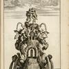 Fountain with sculptures of the rape of Prosperpina, horses, and sea gods