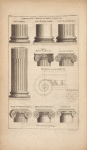 Variations in bases and ionic capitals.