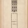 Design of a house 24 feet in front, shewing the propriety of placing the entrance-door in the middle.] [sic]