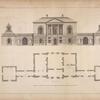 Plan and elevation of a design for a gentleman near London.