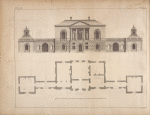 Plan and elevation of a design for a gentleman near London.