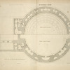Du Panthéon à Rome; moitié du plan de la volute; moitié du plan de l'attique