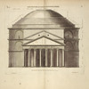 Élévation de la face du Panthéon à Rome.