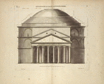 Élévation de la face du Panthéon à Rome.