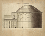 Élévation du flanc du Panthéon à Rome.