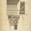 Du portique du Panthéon, à Rome; soffite du larmier; profil par le milieu du chapiteau des colonnes.