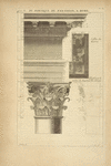 Du portique du Panthéon, à Rome; soffite du larmier; profil par le milieu du chapiteau des colonnes.