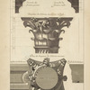 Des petits autels du Panthéon, à Rome; chapiteau des colonnes dessinés sur l'angle [...]
