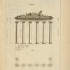 Du temple de la concorde à Rome; élévation; plan.