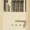 Du temple de Mars le vangeur, à Rome; profil; élévation; plan.