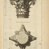 Du temple de Mars le vangeur, à Rome; chapiteau des colonnes sur l'angle; plan du chapiteau des colonnes.