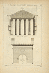 Du portique de Septimus Sevère, à Rome; profil; élévation de costé.