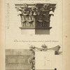 Du portique de Septimus Sevère, à Rome; chapiteau des pilastres, dessiné sur l'angle; [...]