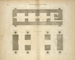 Plans de l'arc de Septimus Sevère à Rome; plan de l'attique; plan du rez de chaussée