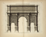 Élévation de l'arc de Septimus Sevère à Rome.