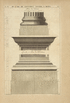 De l'arc de Septimus Sevère, à Rome; base des colonnes; corniche et base des piedestaux